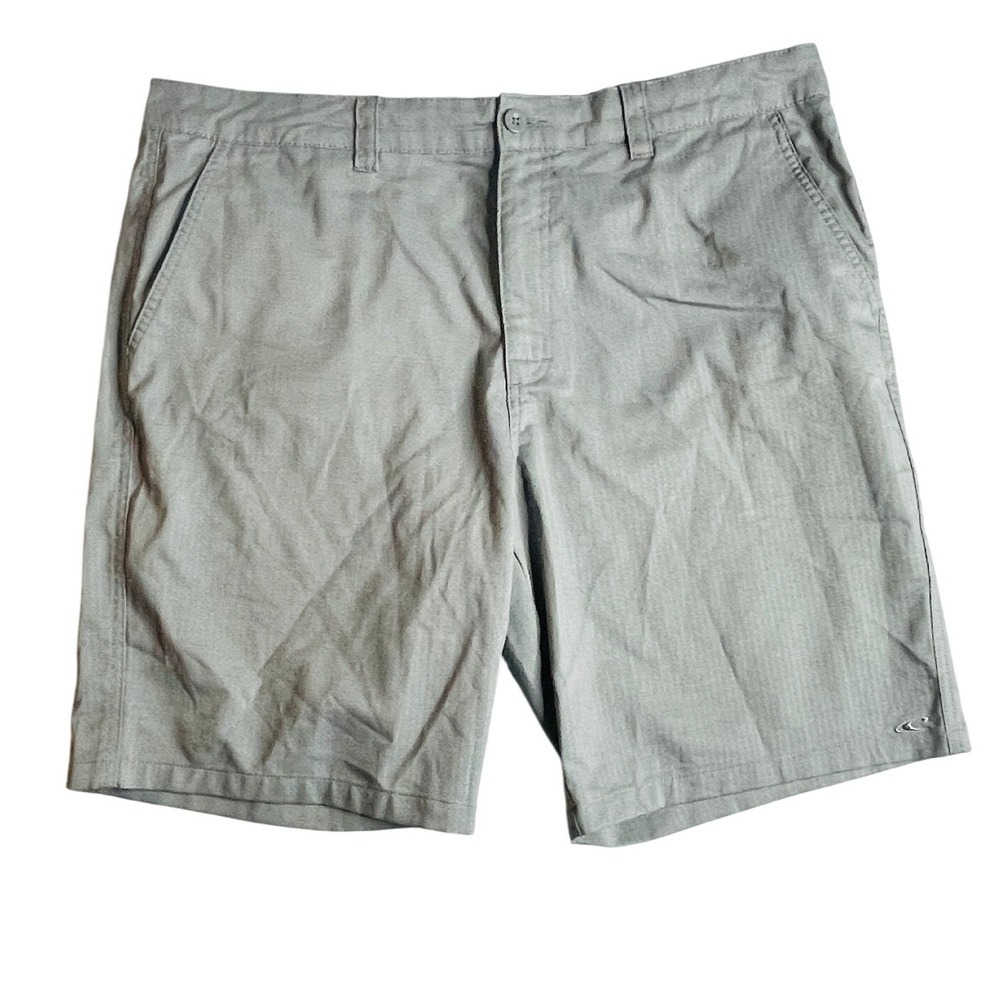 O'Neill Hybrid Shorts Mens 40 Grey Textured Flat Front Casual Surf Skate - Picture 2 of 11